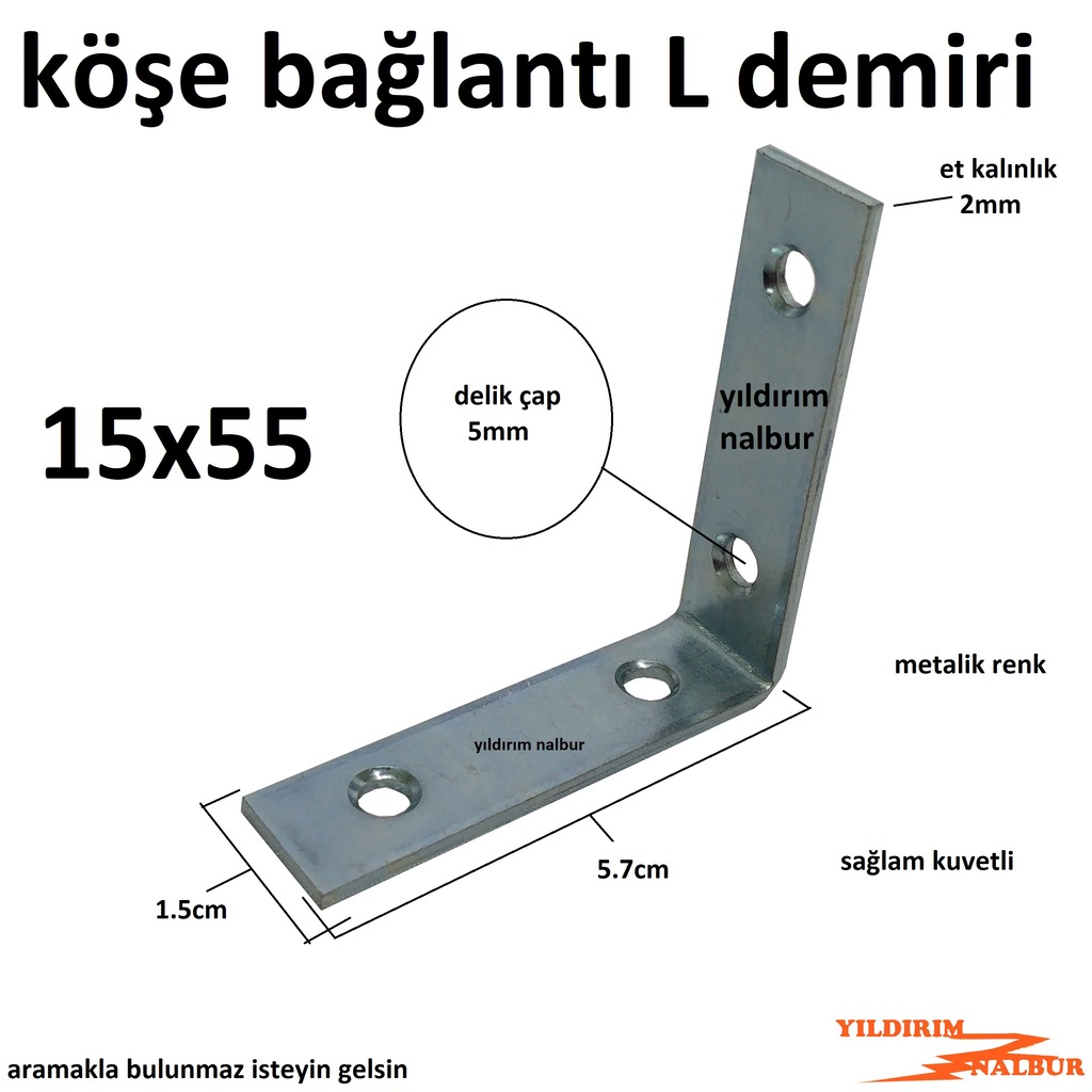 MASA GÖNYESİ 15x55 L KÖŞEBENT MOBİLYA BAĞLANTI KALİTELİ MASA GÖNYESİ 15x55 L KÖŞEBENT MOBİLYA BAĞLANTI KALİTELİ