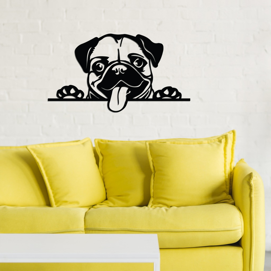 Pug Köpek Metal Tablo Duvar Dekoru Pug Metal Tablo Fiyatları ve