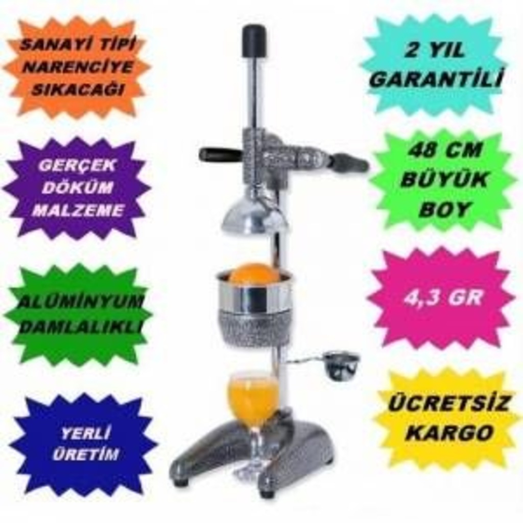 Dündar Sanayi Tipi Kollu Narenciye Sıkacağı (Büyük Boy)