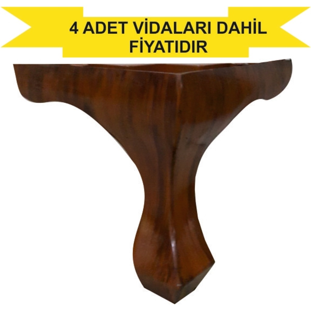 Dekoratif Lükens Ayak Sehpa Ayağı Dolap Ayağı Vidalar
