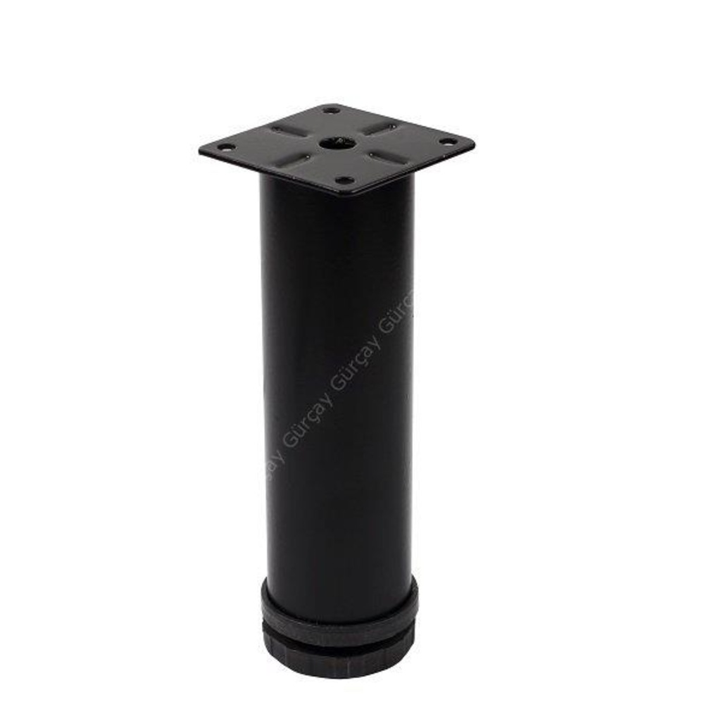 Gürçay Metal Mobilya Ayağı Siyah Çap 42mm 15cm