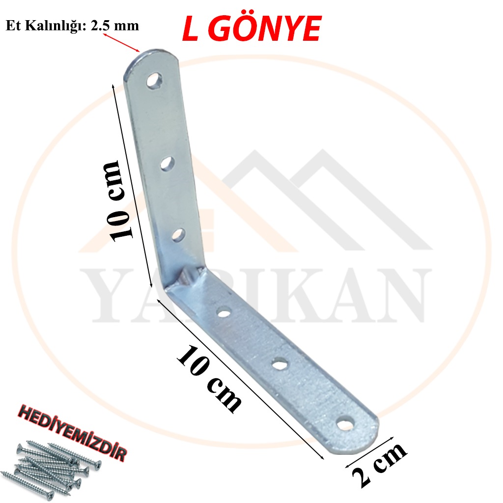 Mobilya Dolap Köşe Bağlantı L Demir Gönye Birleştirme