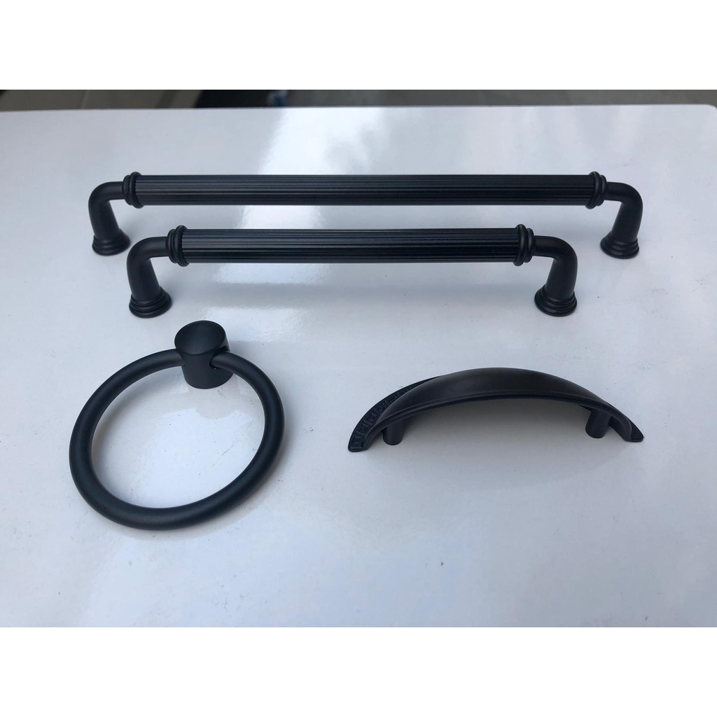 Mat Siyah Retro Kulp 96-128-160-192-224 mm dolap kulp modeli