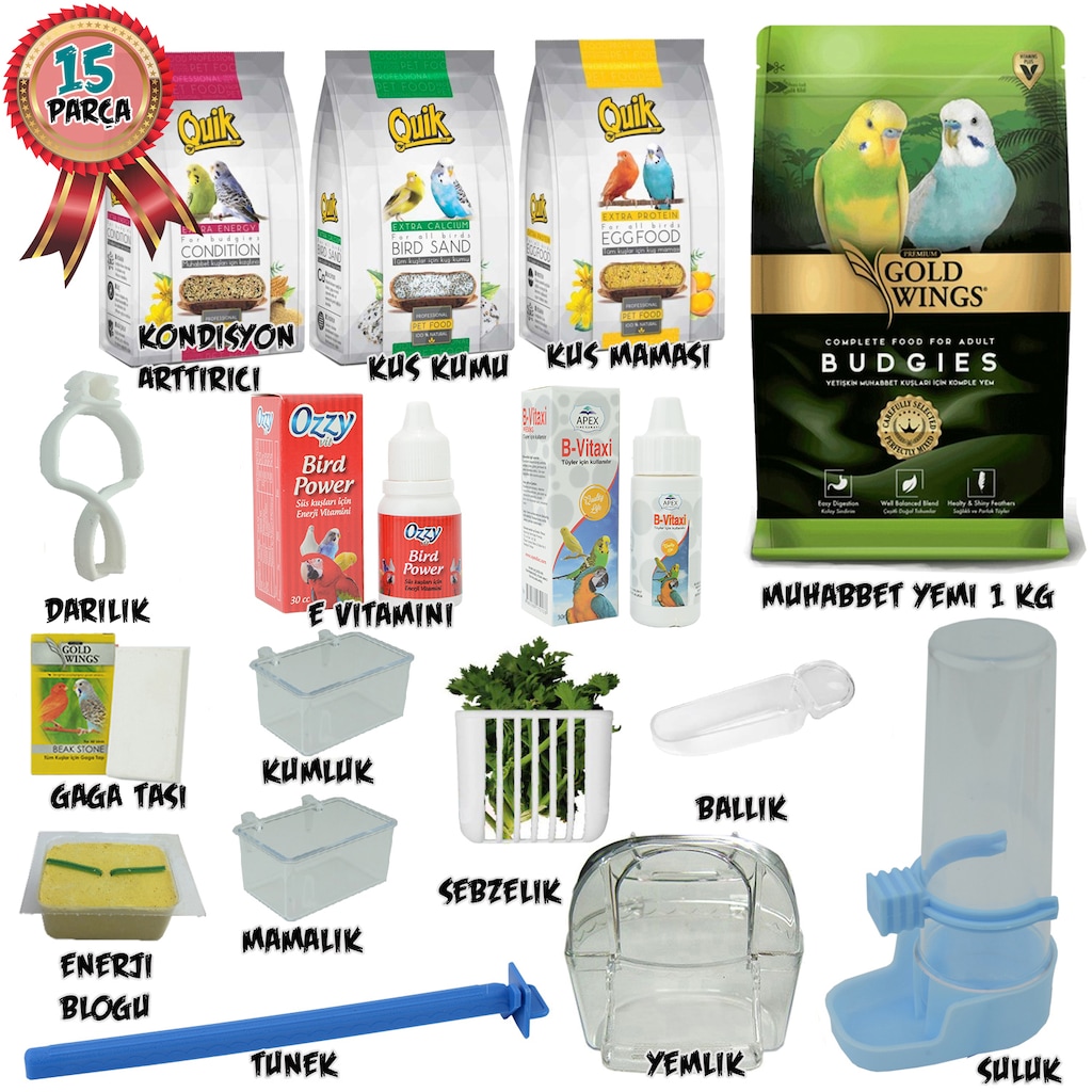 Premium Muhabbet Kusu Ihtiyac Seti Fiyatlari Ve Ozellikleri