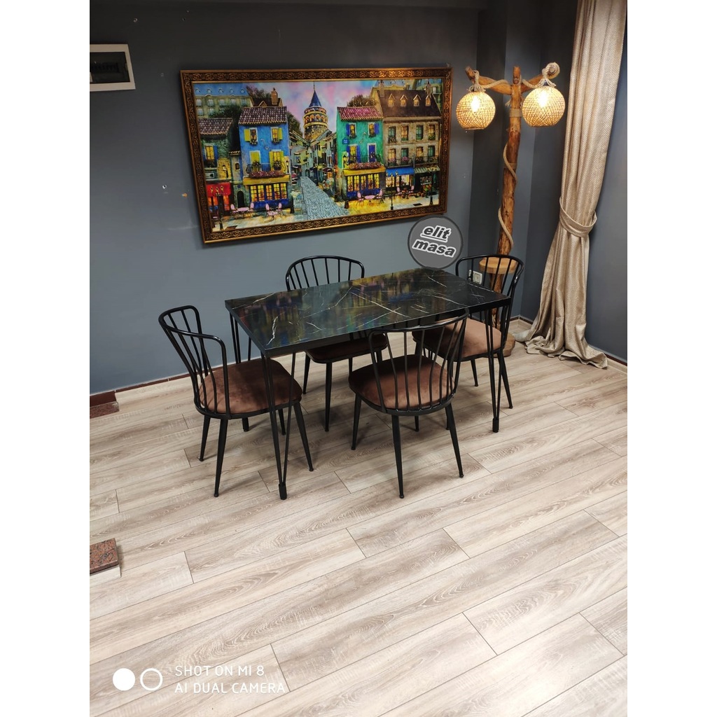 Masa Takımı Mermer Görünümlü Ahşap Mdf