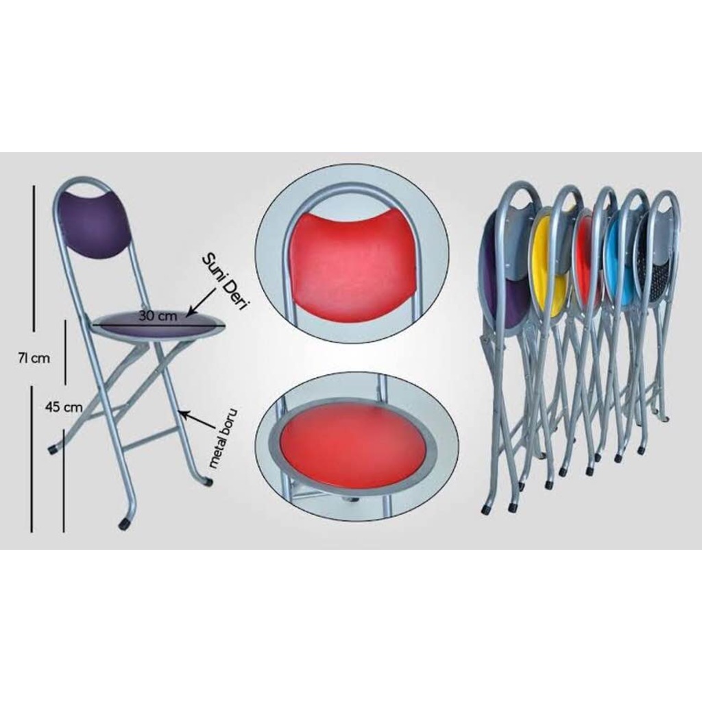 Portatif Sandalye Renkli, Hafif, Ergonomik, Fiyatları ve