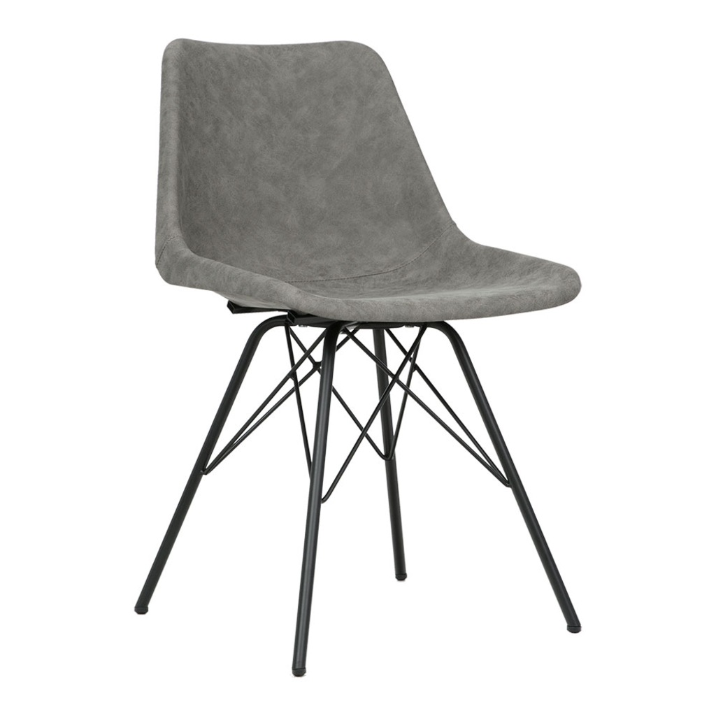 Vitale Leather Antrasit Metal Ayaklı Sandalye
