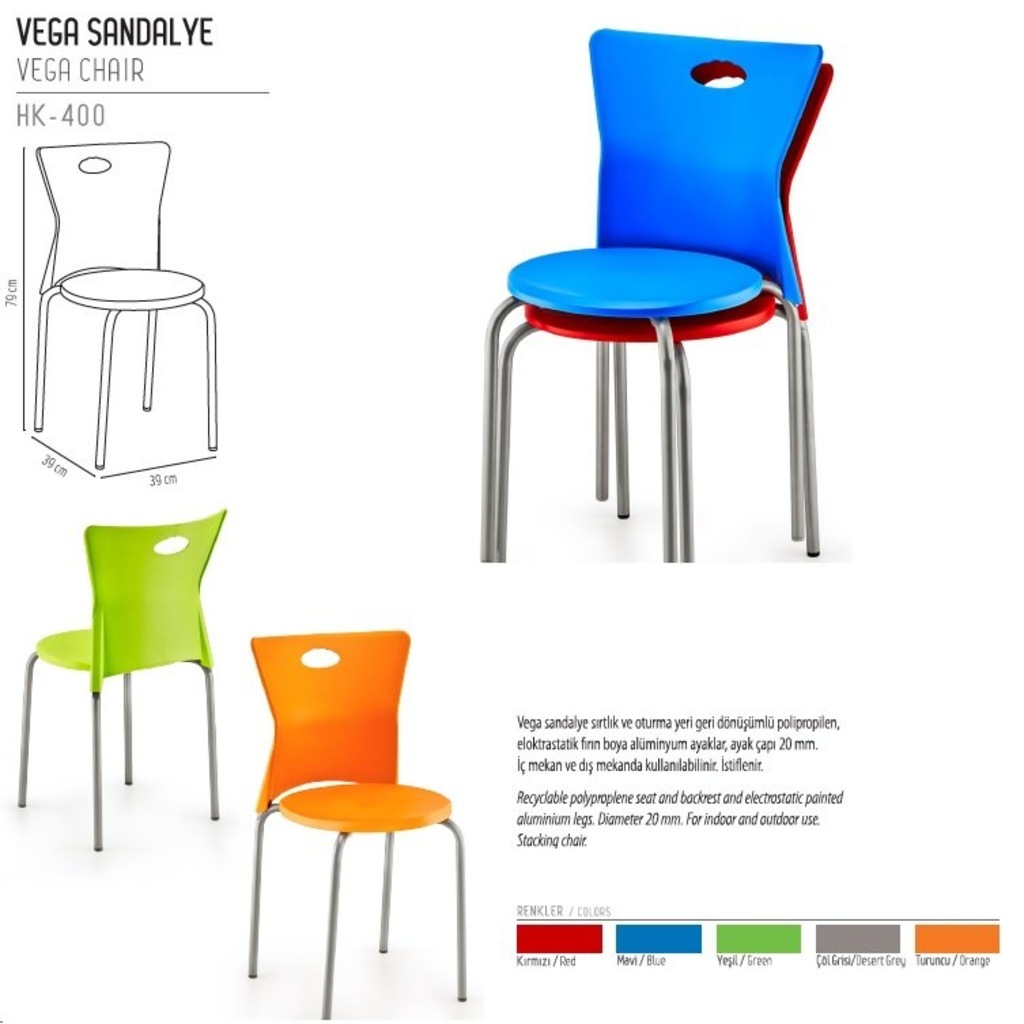 holiday vega alüminyum ayaklı plastik sandalye Fiyatları ve Özellikleri