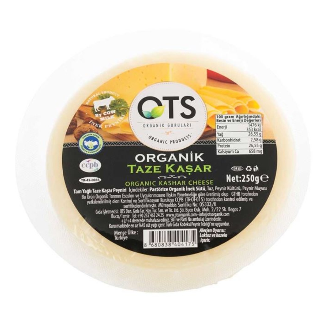 Ots Organik Kaşar Peyniri 250 G