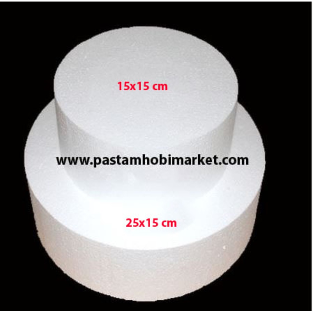 Strafor Maket Pasta Yuvarlak 15 Cm Yüksek