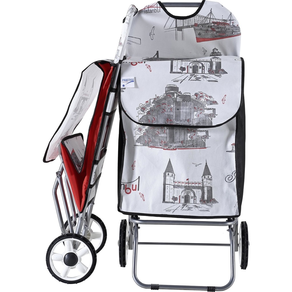 Pazar Arabası Torbalı Kaliteli Büyük BoyAlışveriş Arabası Fiyatları ve