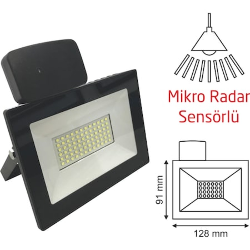 20 W SMD RADAR SENSÖRLÜ LED PROJEKTÖR HELİOS