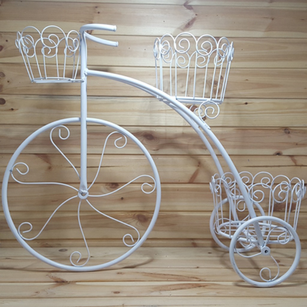 Metal Büyük Bisiklet Saksılık 76x61cm Güzelev Ferforje Çiçeklik