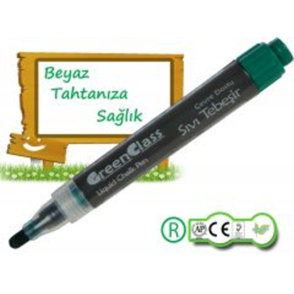 Sıvı Tebeşir Kalemi Mavi Green Class