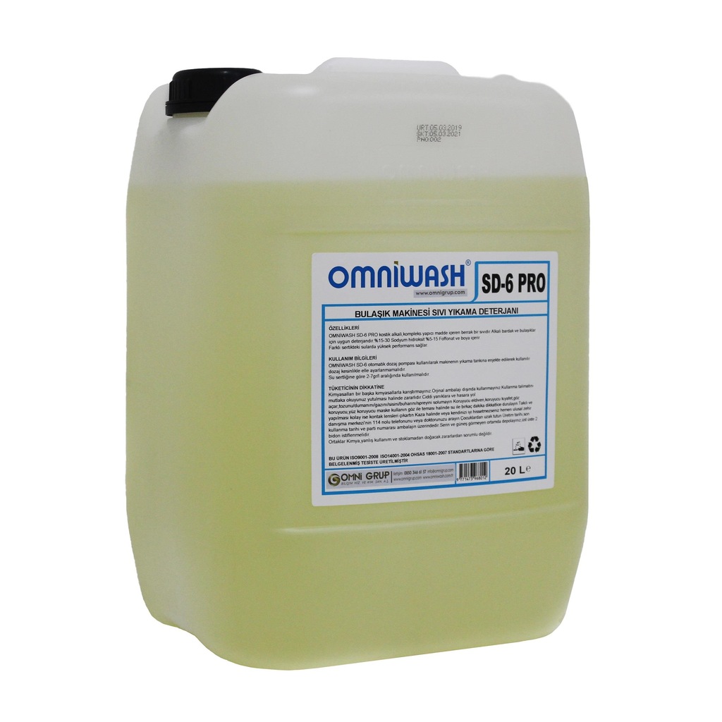 Omniwash Endüstriyel Bulaşık Makine Deterjanı 23,3 Kg SD-6 Pro