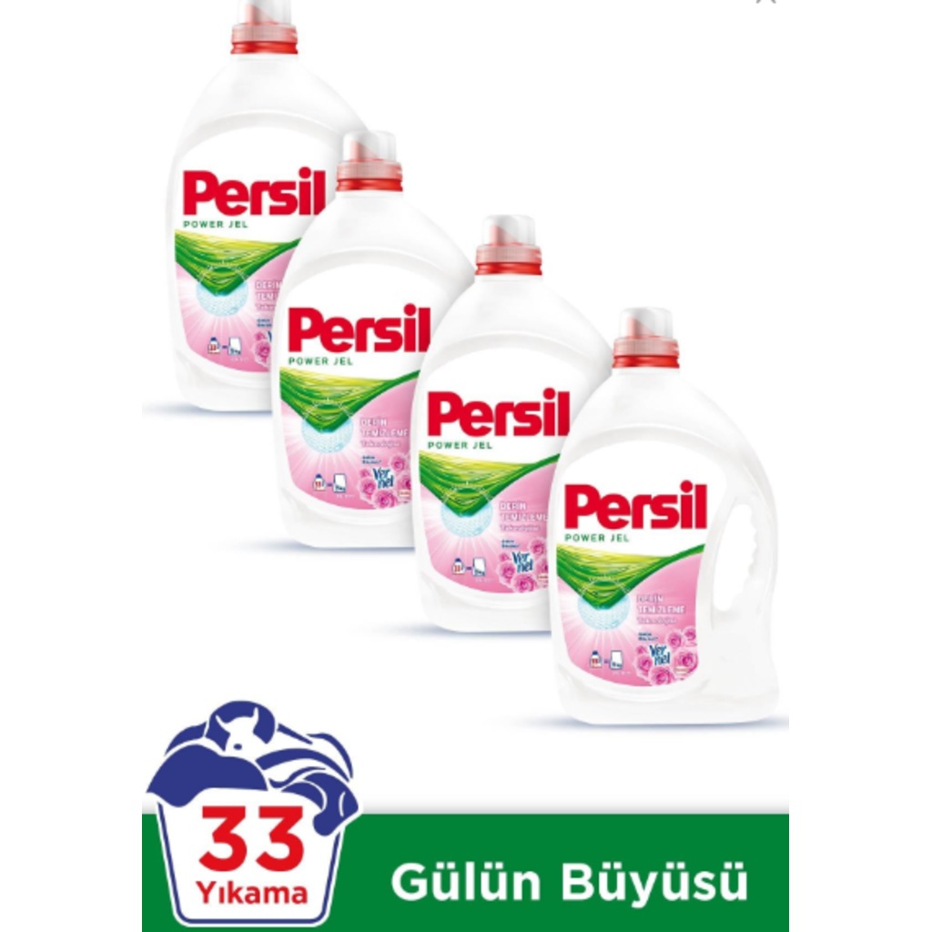 Persil Jel Çamaşır Deterjanı Gülün Büyüsü 33 Yıkama 4'lü