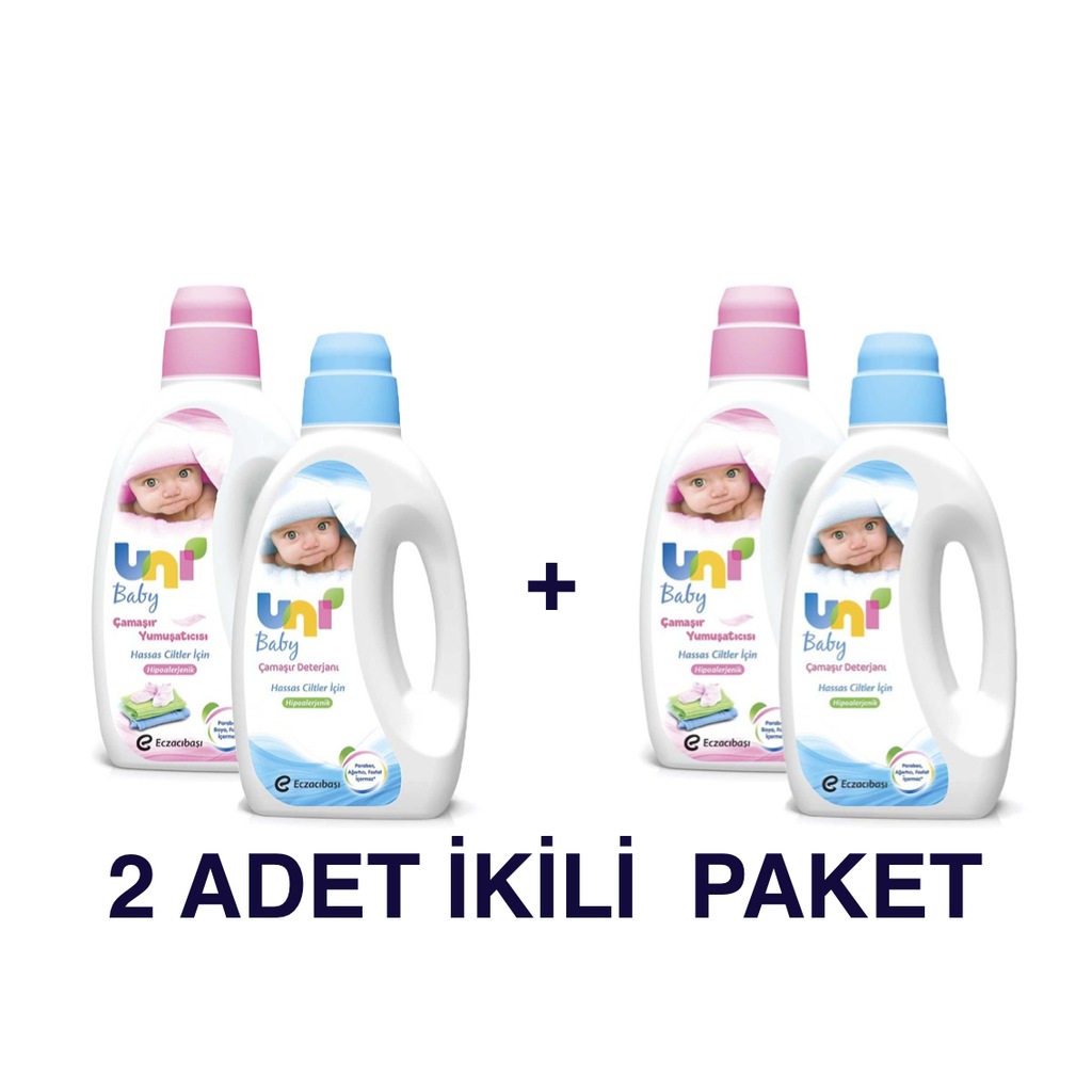 Uni Baby Bebek Çamaşır Deterjanı 1500ml + Yumuşatıcısı