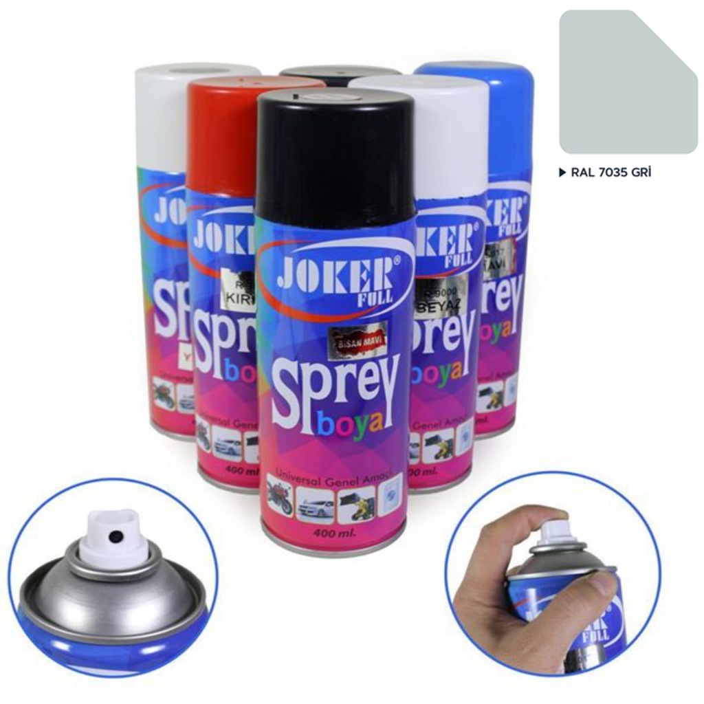 Joker Ahşap Plastik Demir Metal Sprey Boyama Gri Fiyatları ve Özellikleri