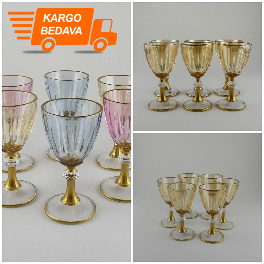 Paşabahçe Diamond 6 lı Kahve Yanı Su bardak Tk(Lüsterli Kadeh
