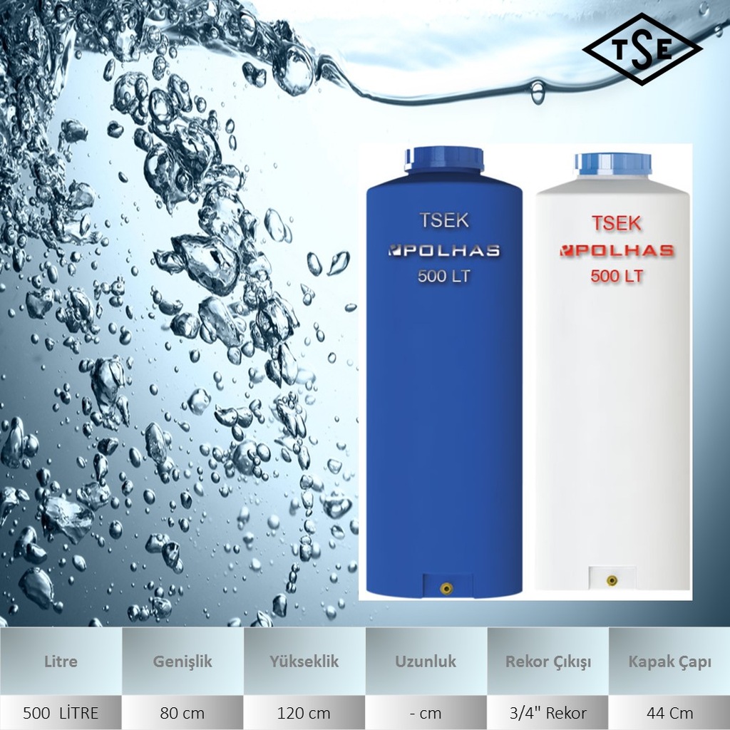 Su Deposu 500 Litre Dikey Polhas