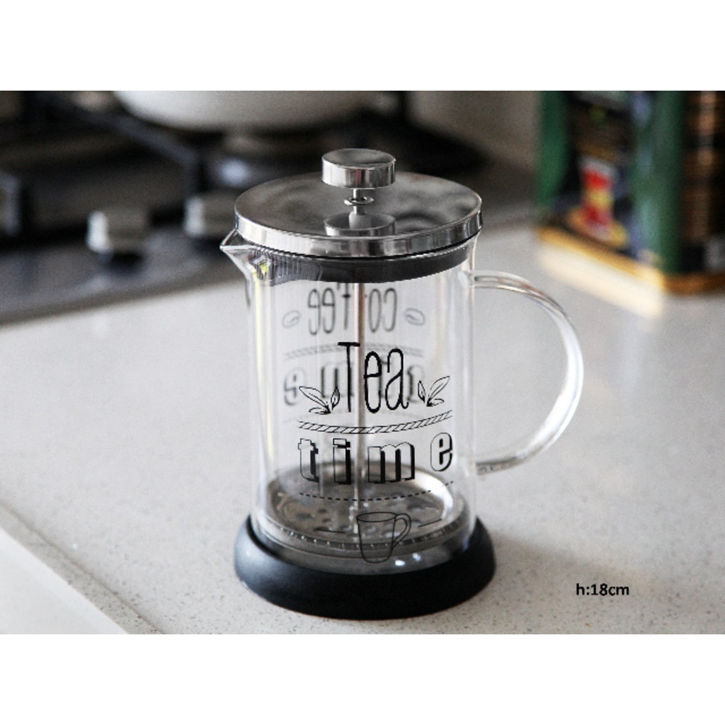 G2361 French Press Kahve Filtre Bitki Çayı Demleme Kupası 800 ml