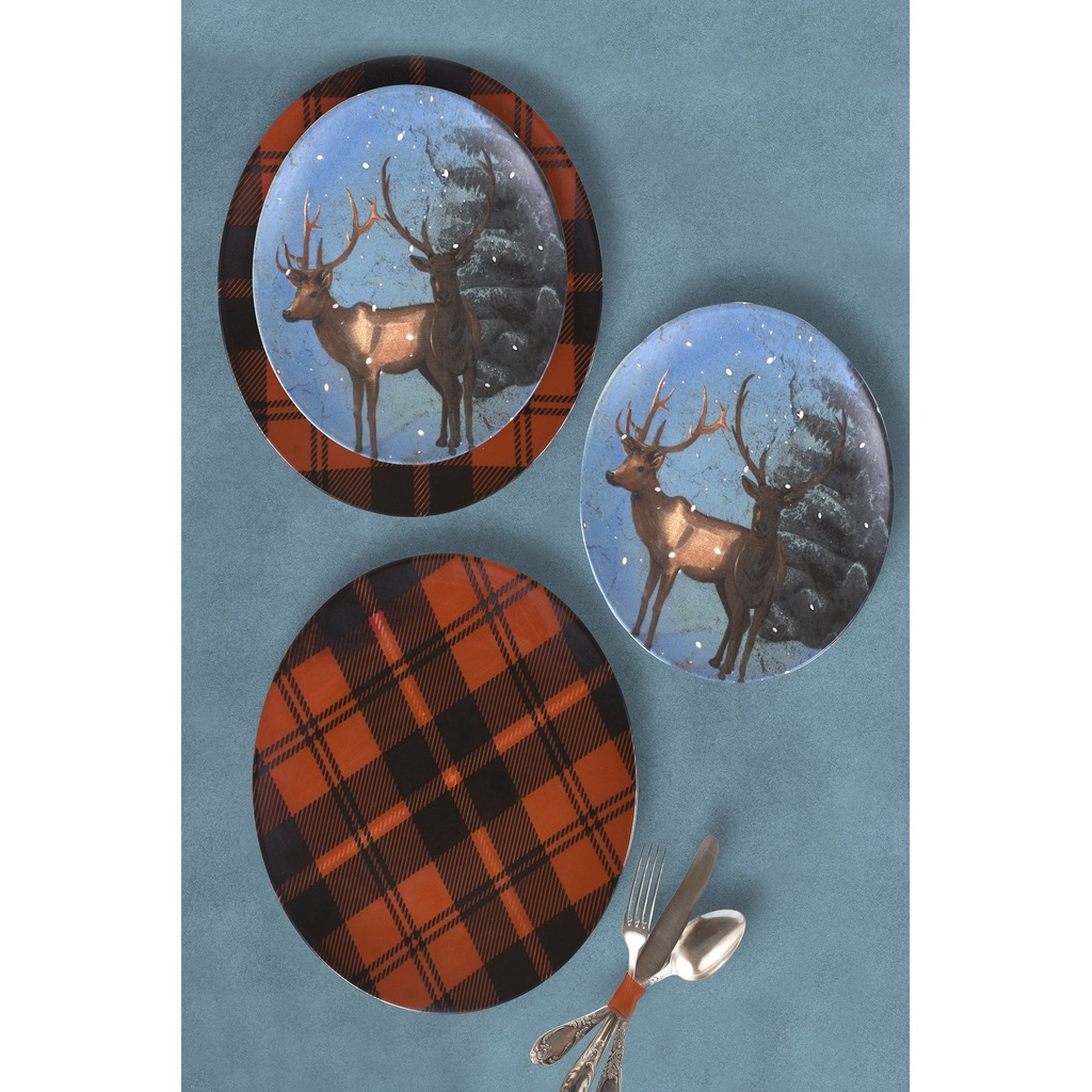 Keramika Winter Deers Pasta Takımı 4 Parça 1851218511