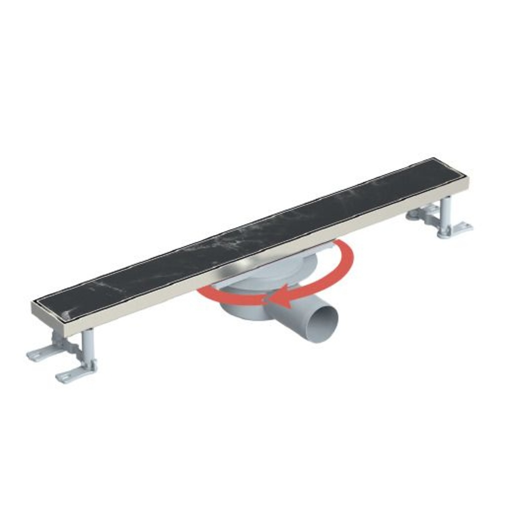 Maxiflow Klasik Duş Kanalı scala Döner Başlı Rain Yandan 50 cm Y