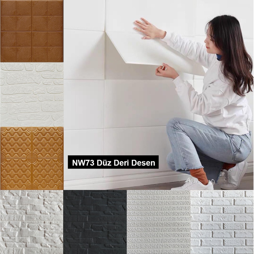 60x60cm Arkası Yapışkanlı Esnek Duvar Kağıdı Panel Duvar Kaplama 60x60cm Arkası Yapışkanlı Esnek Duvar Kağıdı Panel Duvar Kaplama