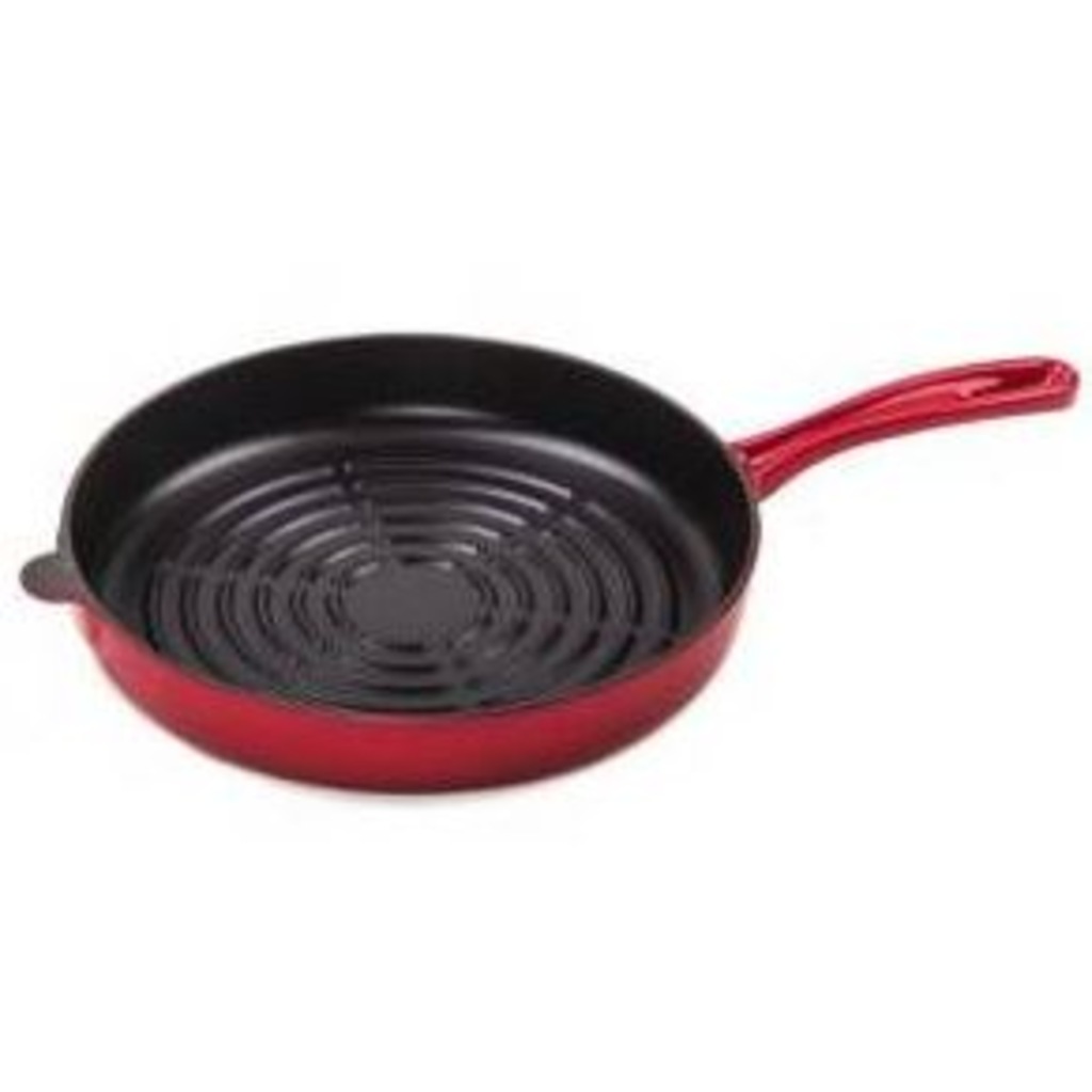 KAPP 24 CM DÖKÜM IZGARA YÜZEY TAVA (BORDO)