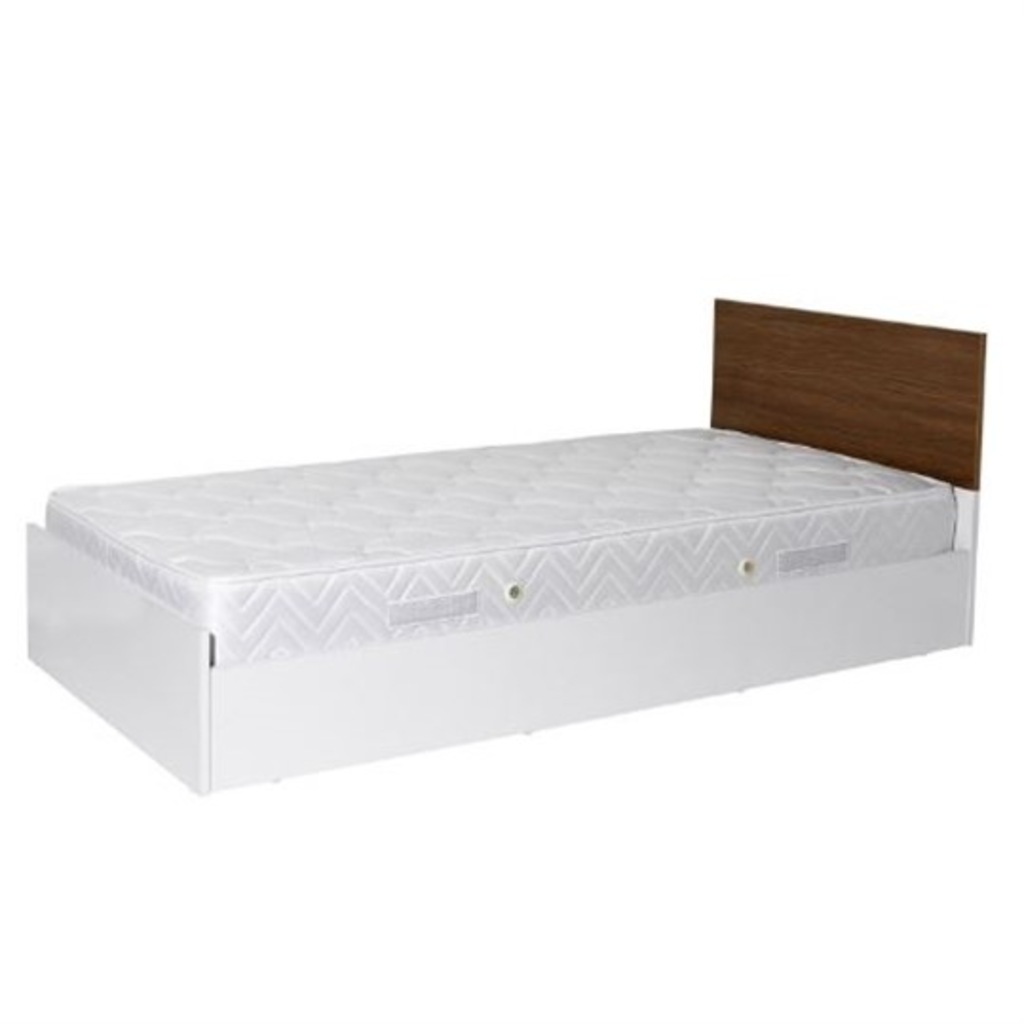 Karyola Tek Kişilik Beyaz Ceviz 90 x 190 cm Fiyatları ve