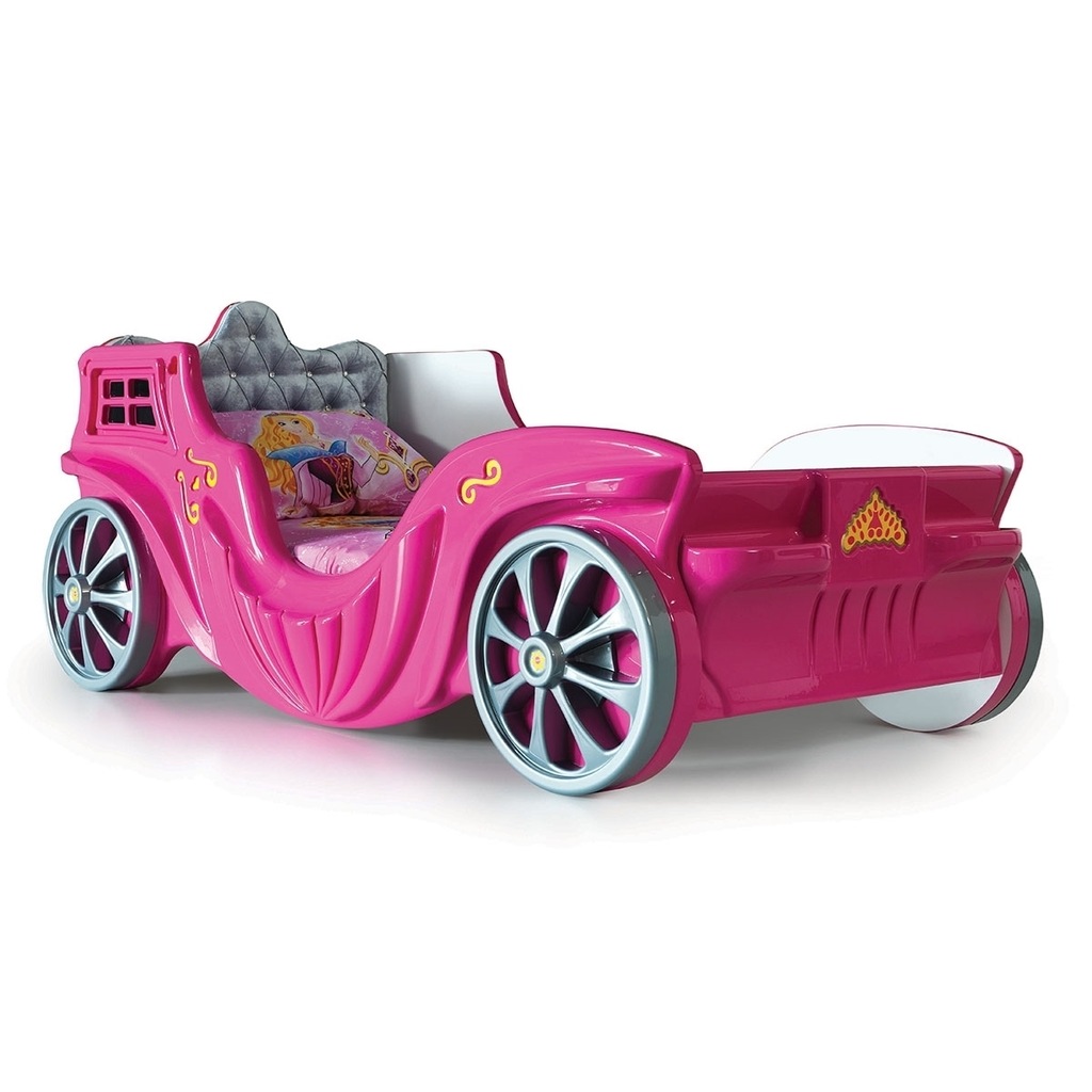 Essuva Prenses Pembe Araba Karyola 90*190 Yatak Seçenekli Essuva Prenses Pembe Araba Karyola 90*190 Yatak Seçenekli