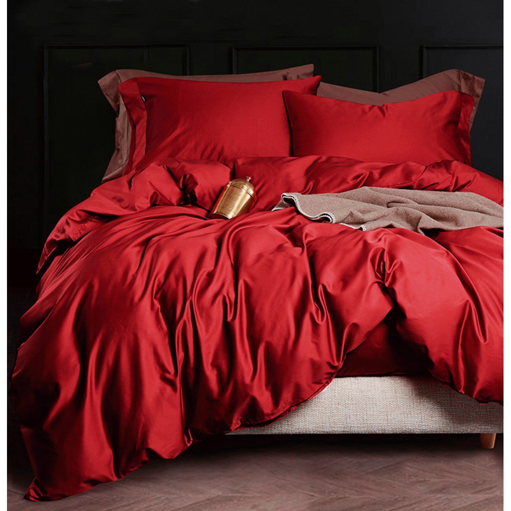 Premium İdea Kırmızı Nevresim Takımı Tek Kişilik Kırmızı