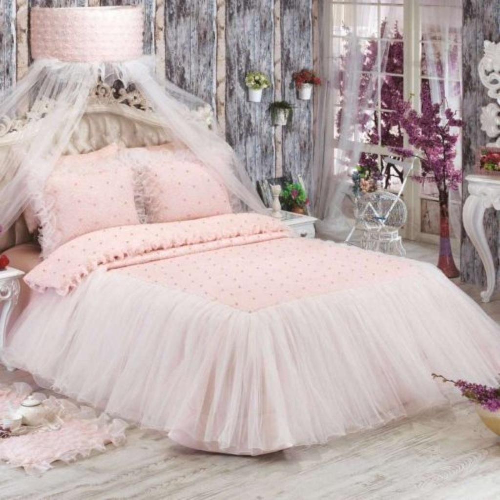 Elart Çeyizlik Yatak Örtüsü İnci Pudra Fiyatları ve