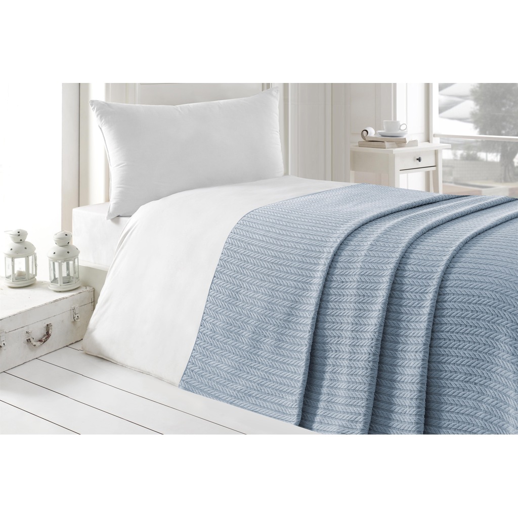 Hiera Mavi Tek Kisilik Yatak Ortusu 160 210 Fiyatlari Ve Ozellikleri