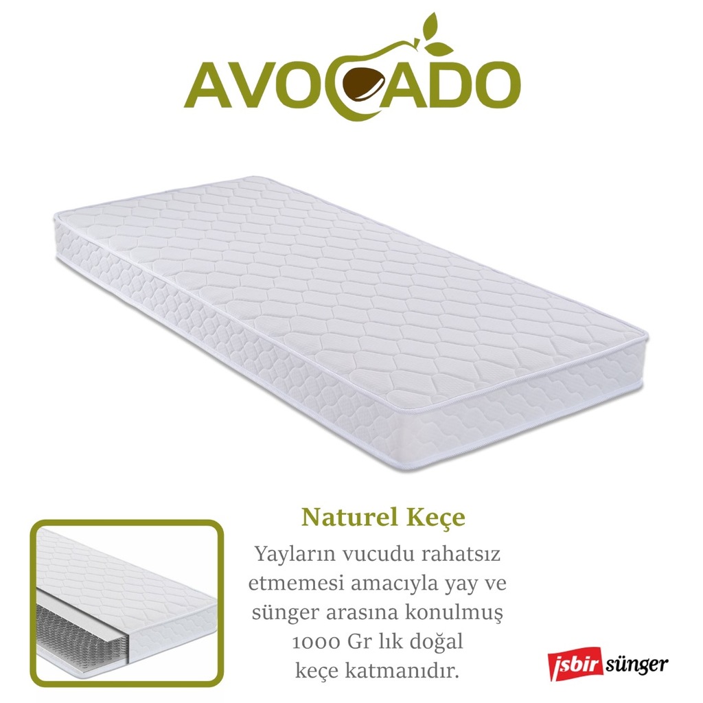 avocado 80x200 ortopedik yayli yatak 80 200 tek kisilik yatak fiyatlari ve ozellikleri
