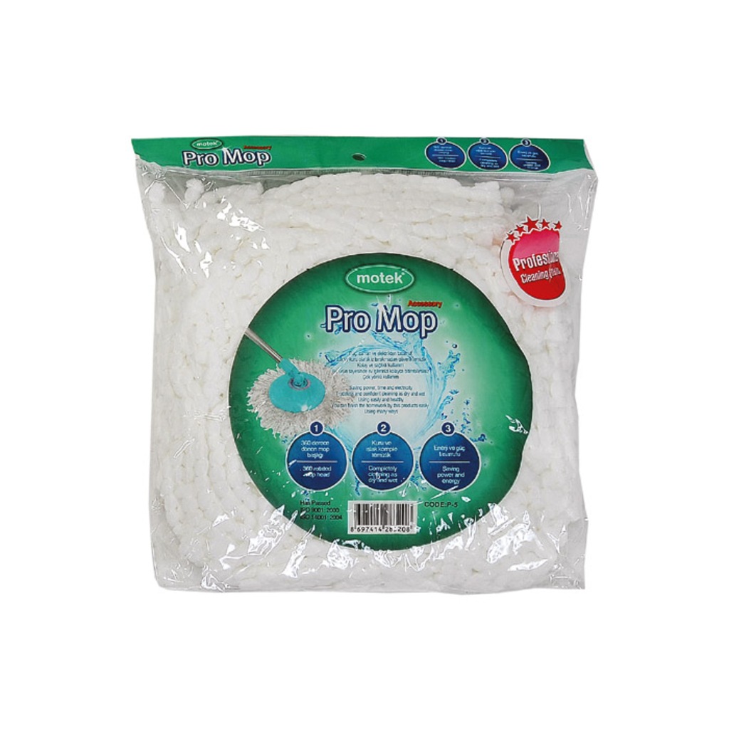 MOTEK PRO MİKROFİBER MOP BAŞLIĞI