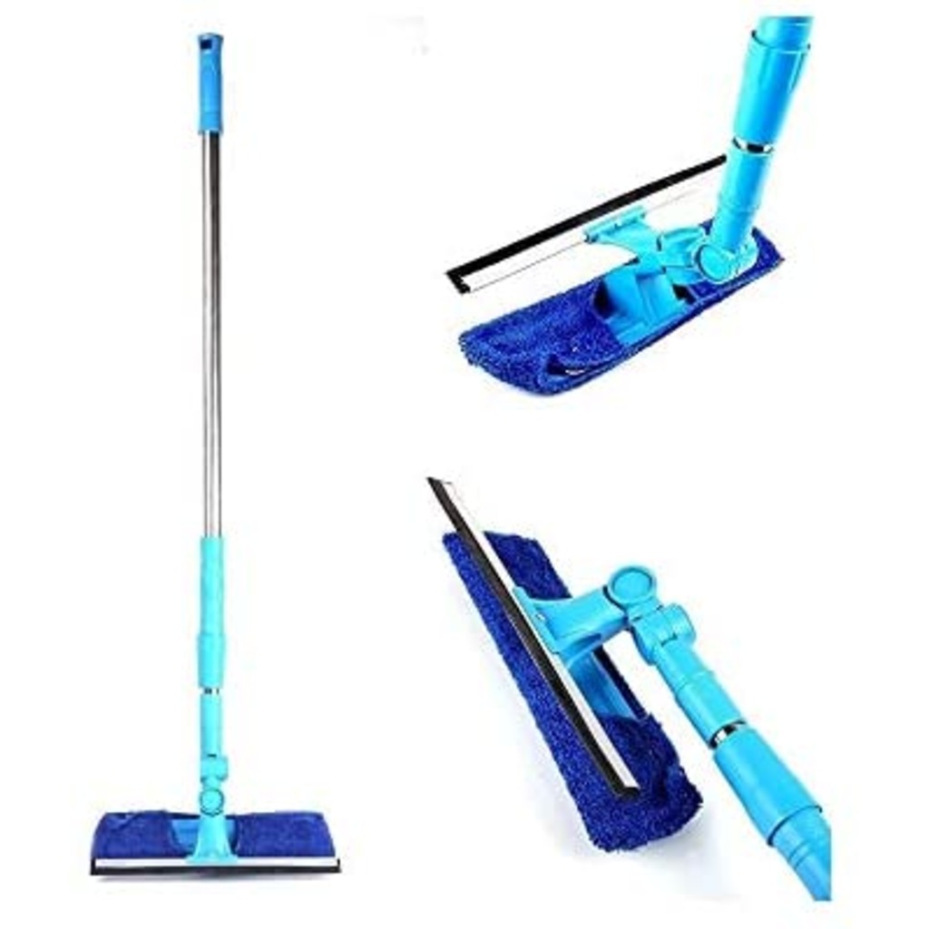 Temizlik Seti Camsil Oynar Başlıklı Cam Silme Aparatı mop Seti