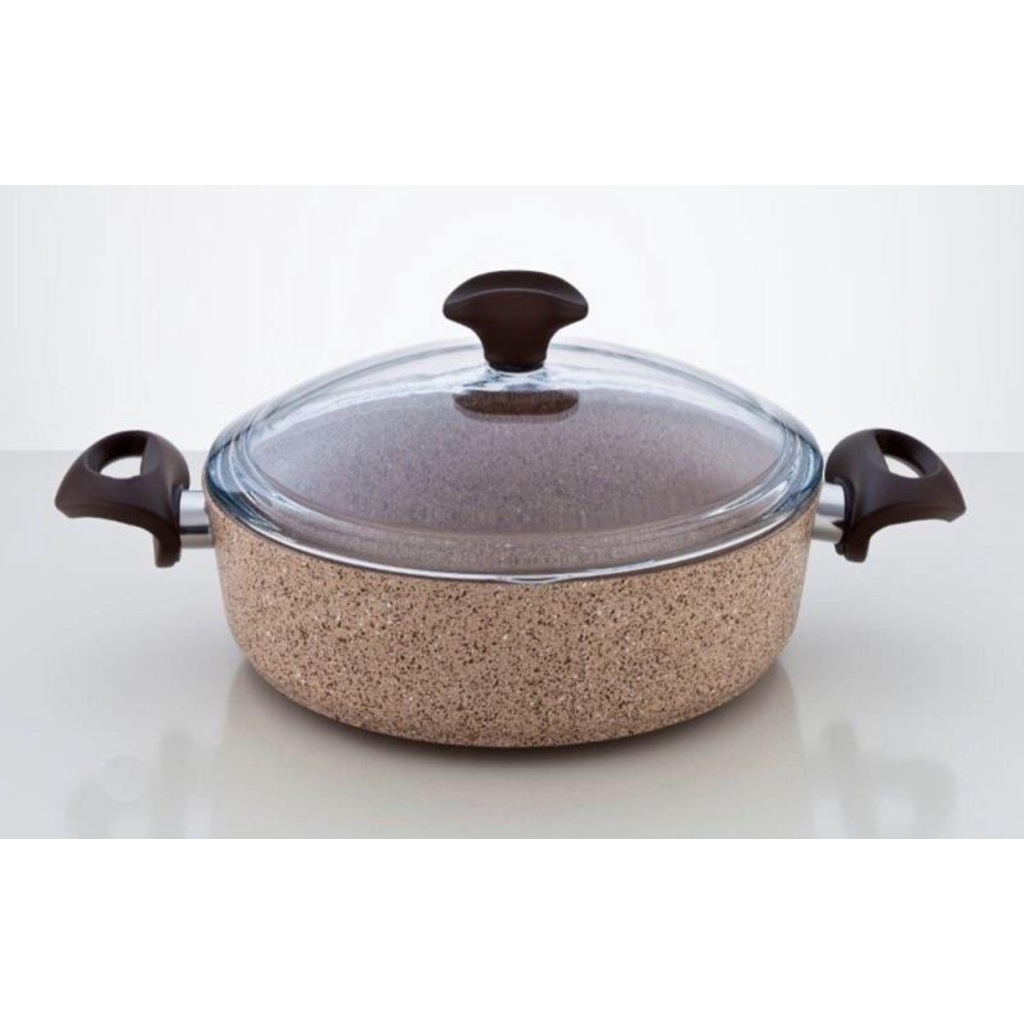 Falez Creamy Granitec 24 cm Kısa Granit Tencere