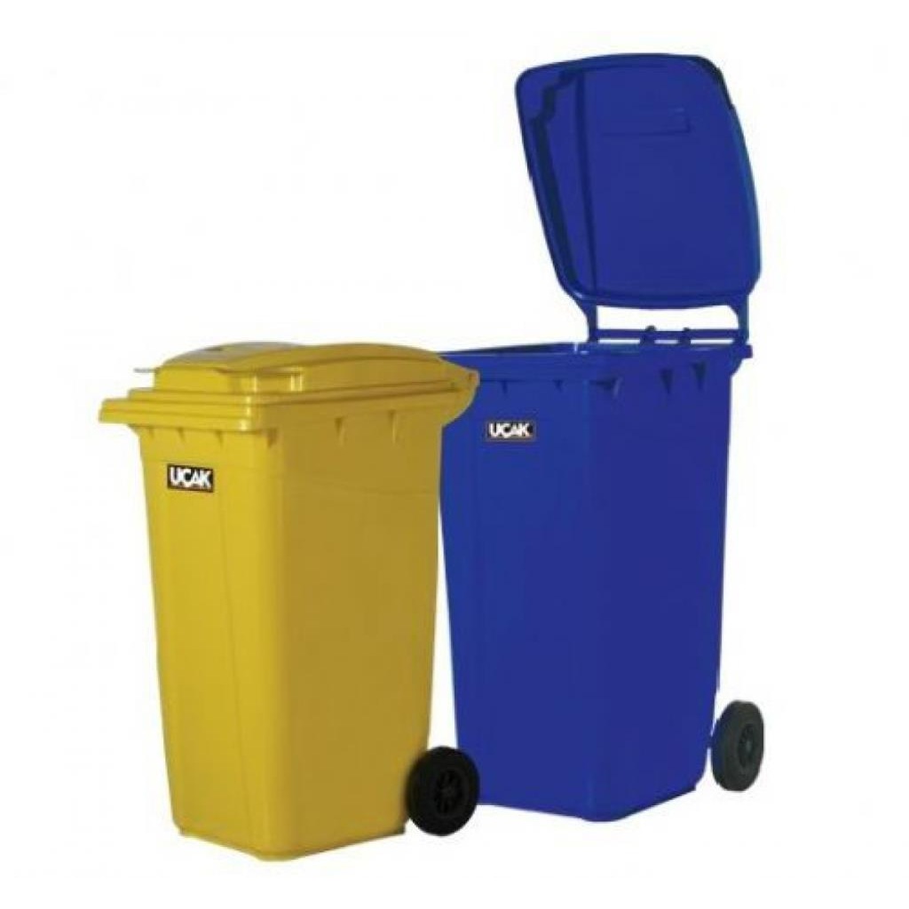 Uçak Plastik Çöp Konteyner Yeşil 240 Lt. Fiyatları ve Özellikleri