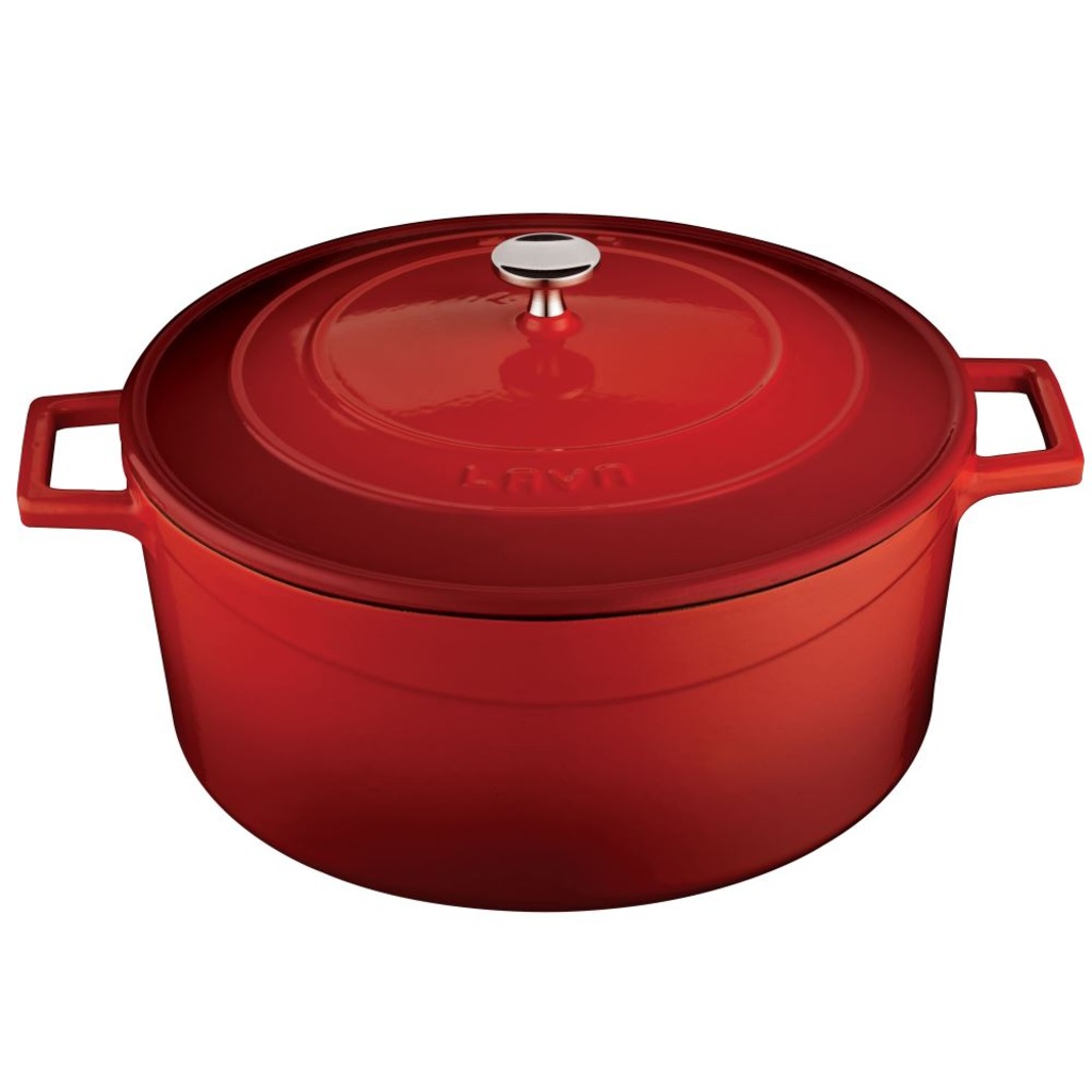 Lava Demirdokum 28 Cm Trendy Yuvarlak Kirmizi Tencere
