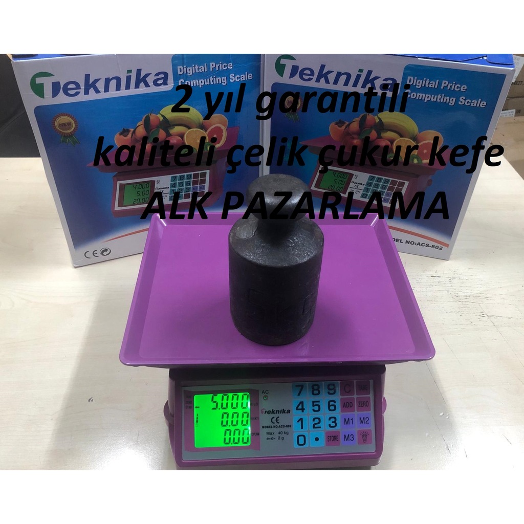 TEKNİKA 40 Kg Elektronik Terazi Manav Terazisi Bakkal Terazisi