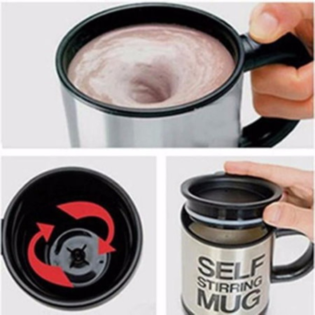 Self Mug Kendini Karıştıran Pilli Mikser Kupa Bardak Termos Kahve