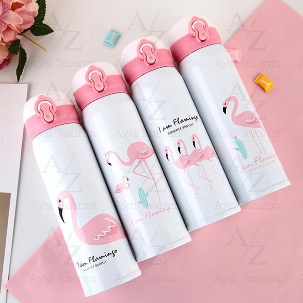 Starbucks / Kahve Dünyası Hediyeli Flamingo Termos Bardak Matara