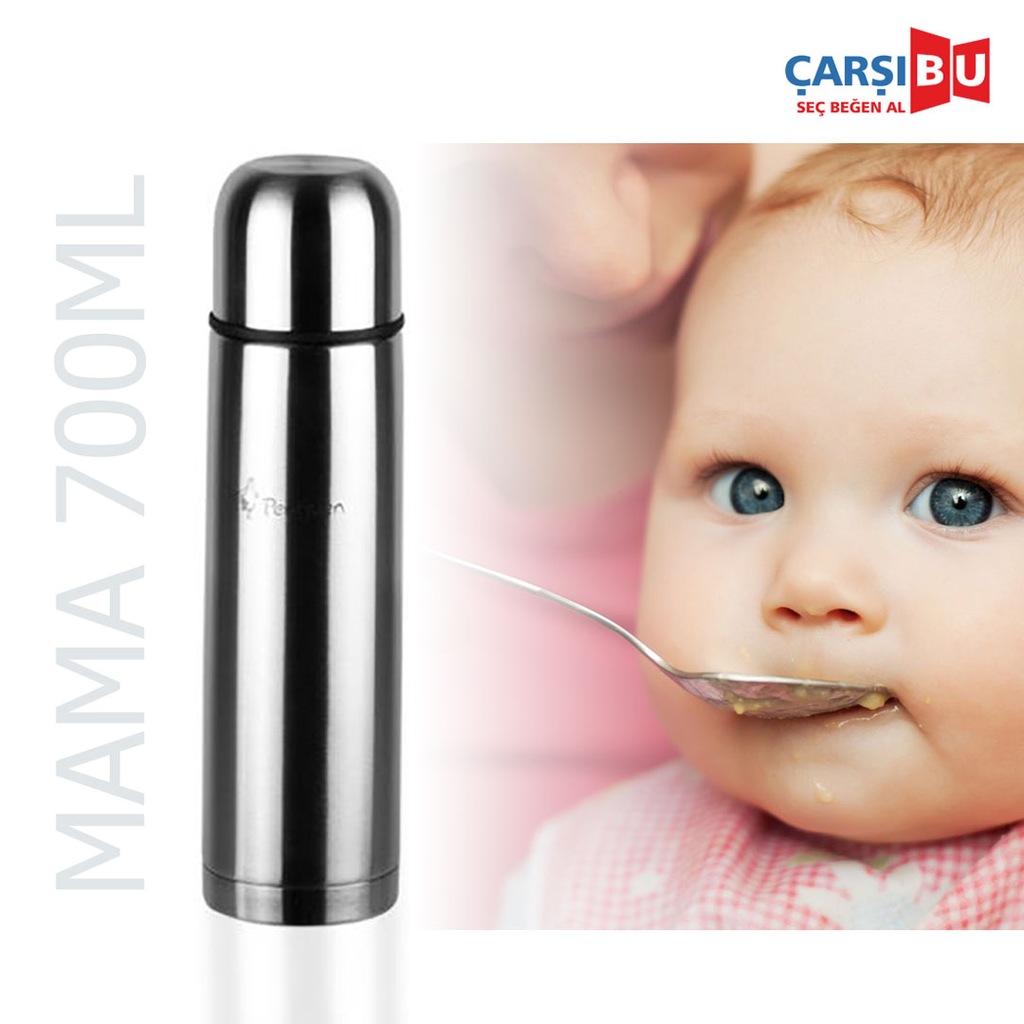 Bebek Mama Termos Penguen 1070 Çelik Biberon Baby Termosu 700ml