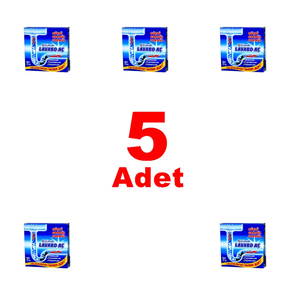 Gülsah Lavabo Açici Granül 75 Gr(5 Adet)