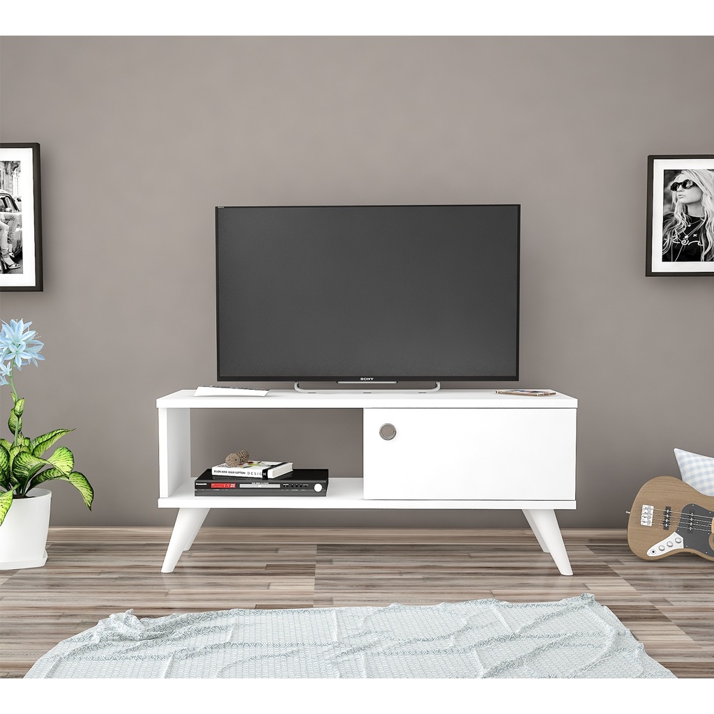 Bena Mobilya Efe Beyaz 90 Cm Tv Sehpası