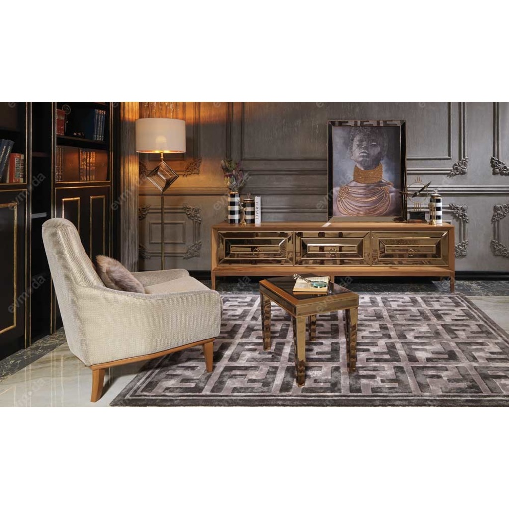 Evmoda Mobilya Versace Gold Art Deco Tv Ünitesi Evmoda Mobilya Versace Gold Art Deco Tv Ünitesi