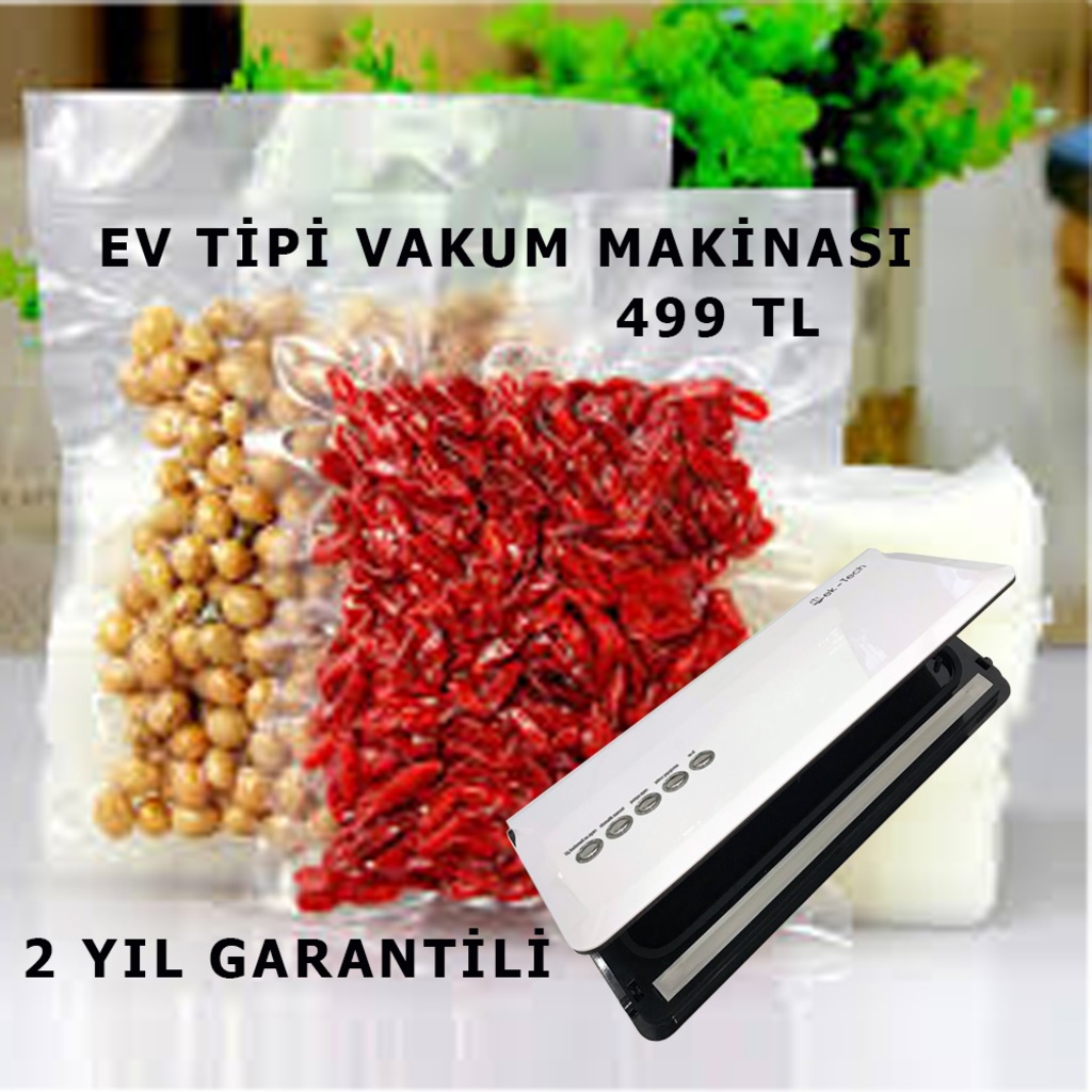 2 Yıl Garantili Ev Tipi Gıda Vakum Makinası