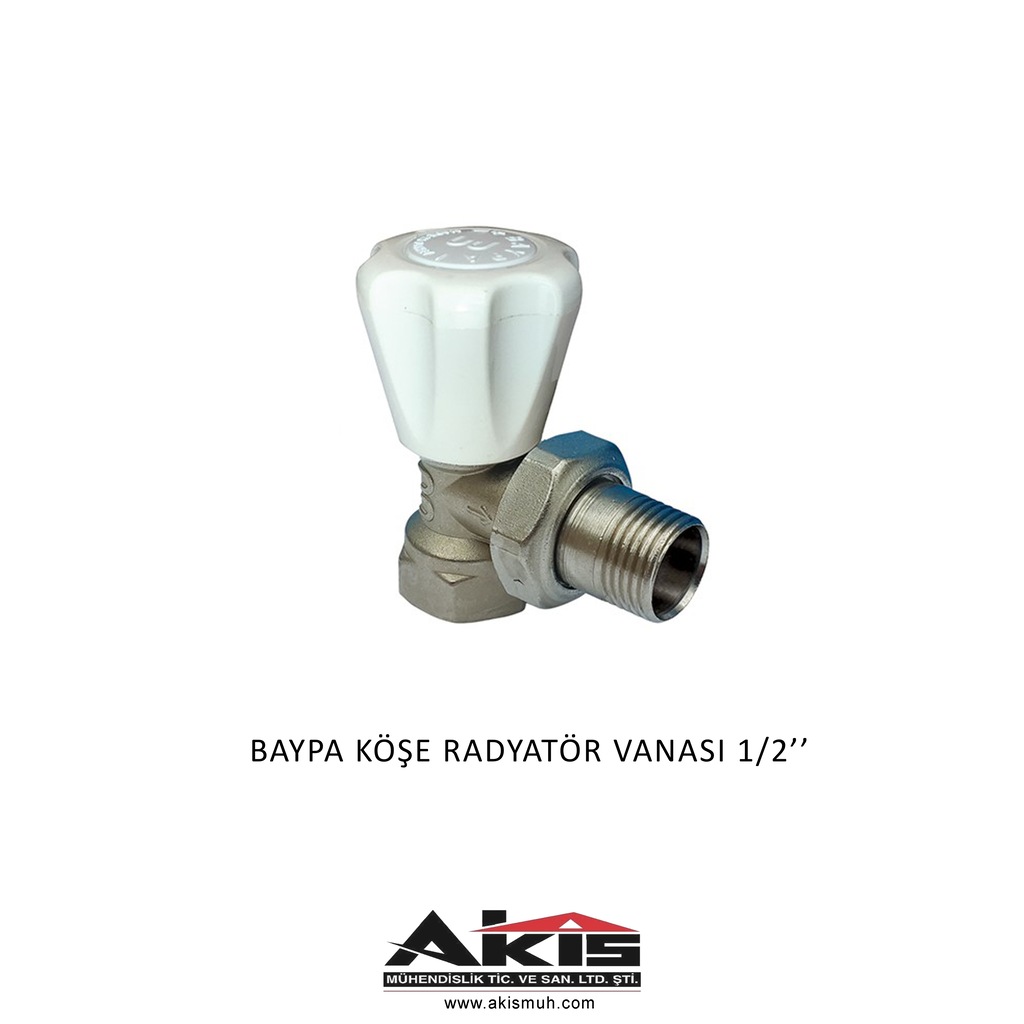 BAYPA 1/2'' KÖŞE RADYATÖR VANASI