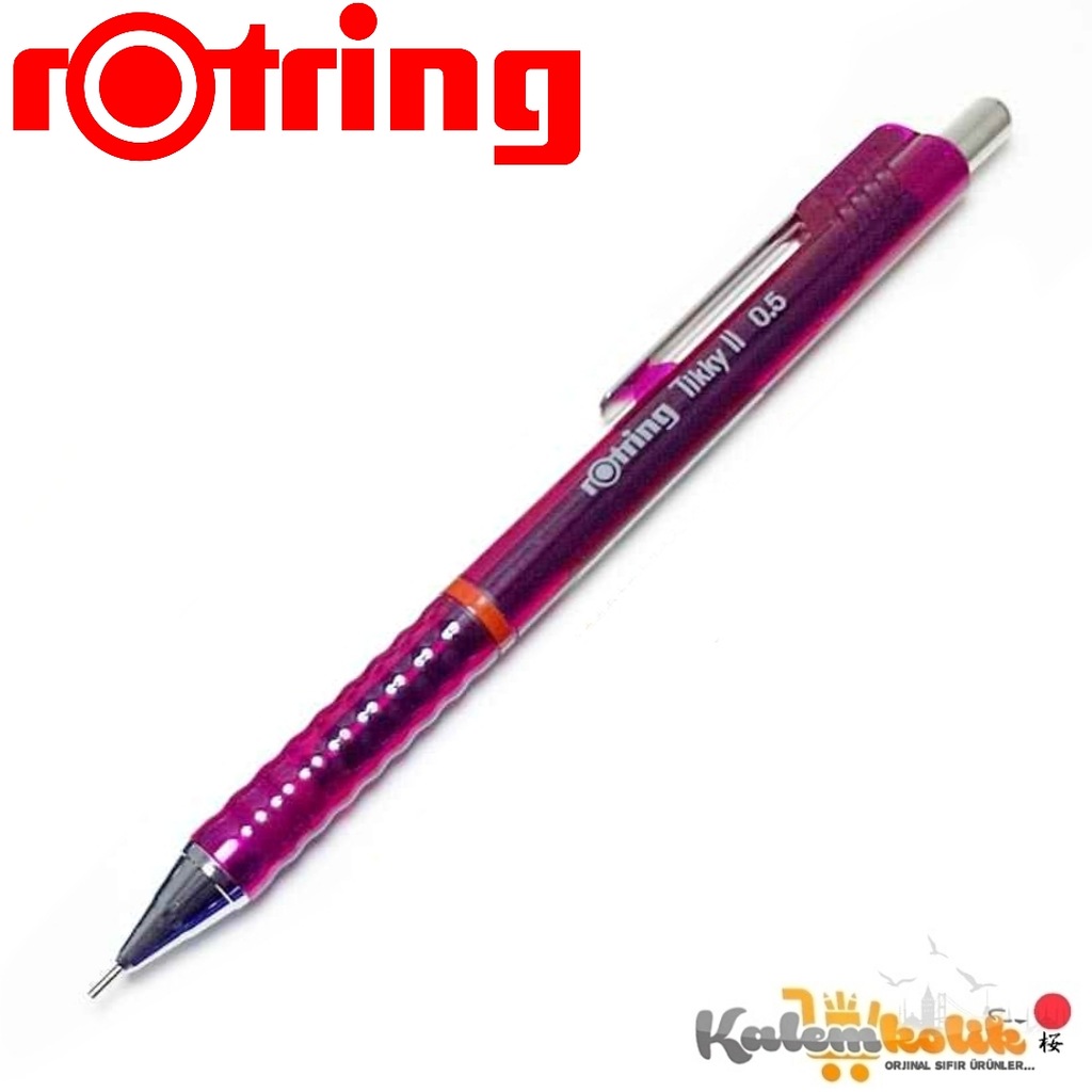 Rotring Tikky 2 Mekanik Kalem 0.5 Şeffaf Pembert57